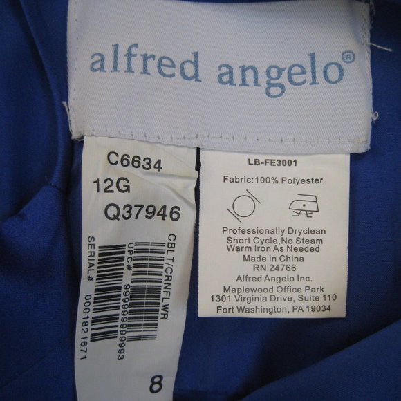 Alfred Angelo, beautiful satiny 2 tone blue girls dress, size 8 - Picture 11 of 11